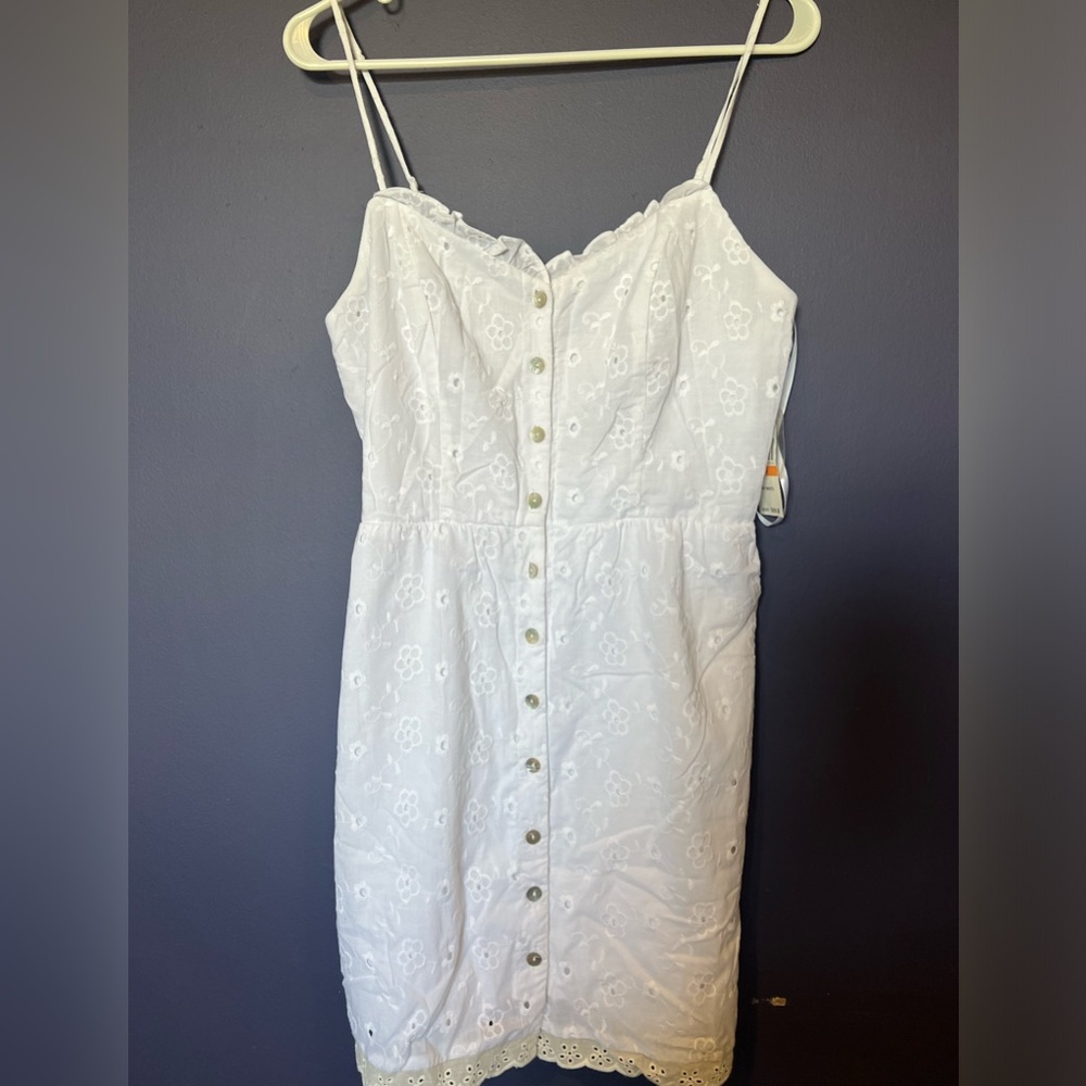 NEW🩷Macy’s Juniors White Eyelet Summer Dress Size 7/8